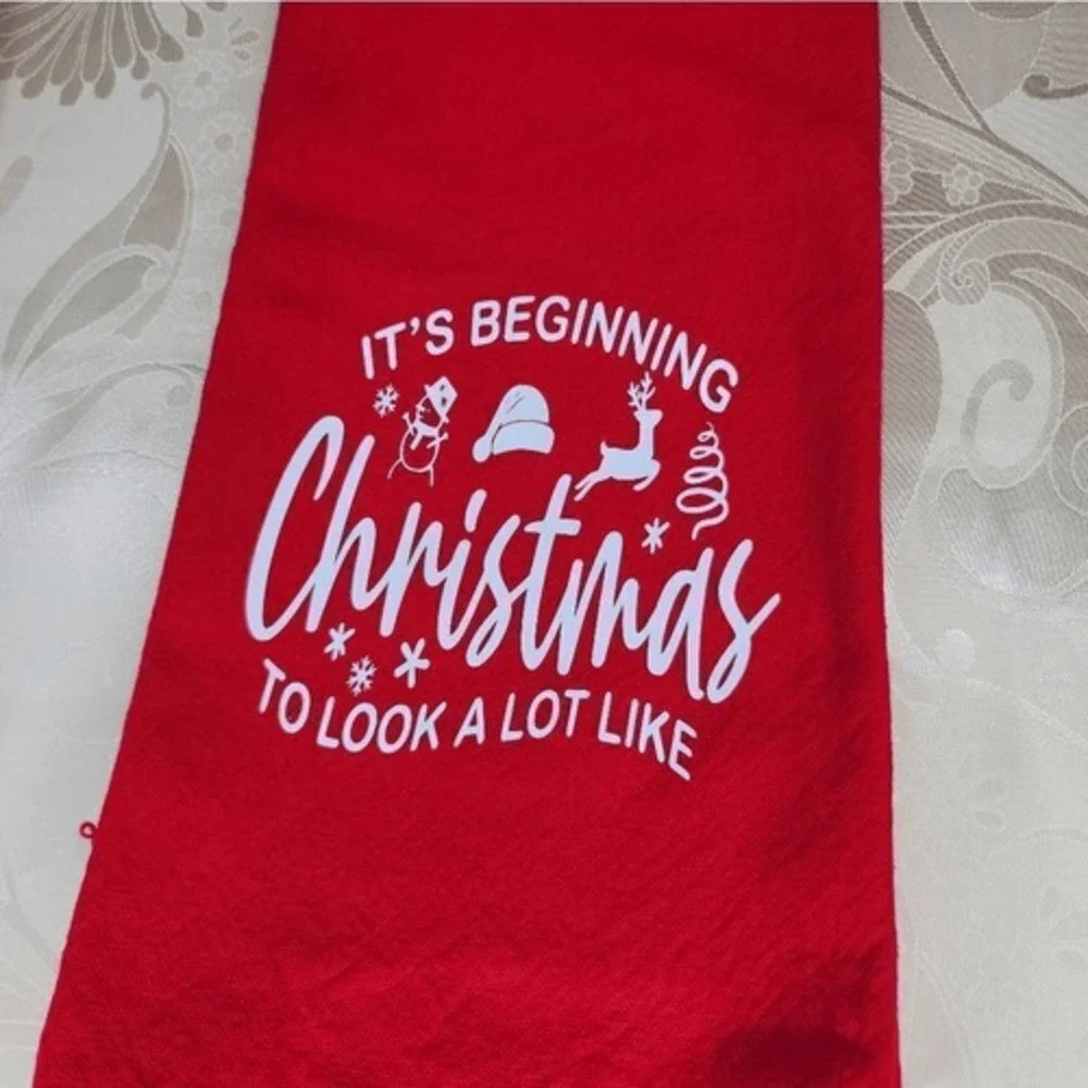 100%‎ Cotton Red Christmas Dish Towels